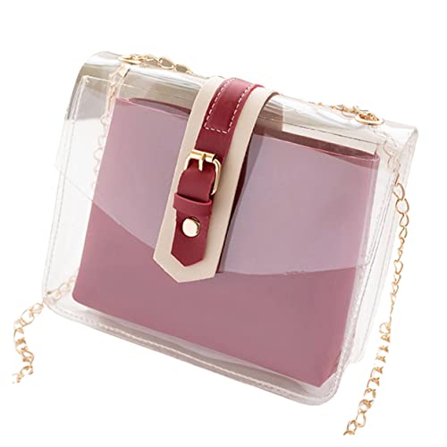 Garneck Transparente Crossbody Handtasche Damen Klein Große Kapazität Modisch Leichte Schultertasche für Handy Geldbörse Ausweis Alltag Garneck Transparente Crossbody Handtasche Damen Klein Große Kapazität Modisch Leichte Schultertasche für Handy Geldbörse Ausweis Alltag von Garneck