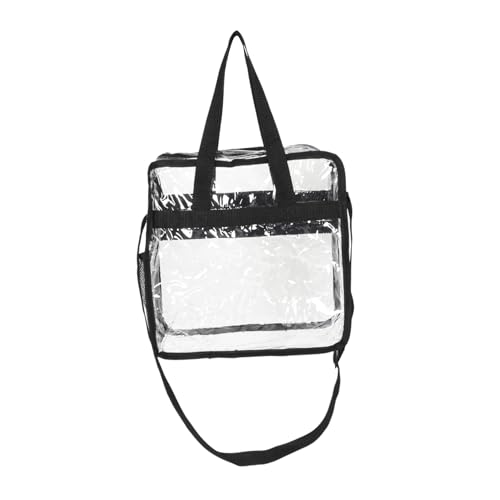 Garneck Transparente Große PVC Handtasche mit Verstellbarem Schultergurt Vielseitige Kulturtasche für Reisen Sportveranstaltungen und Shopping Leichter Durchsichtiger Organizer für Make von Garneck