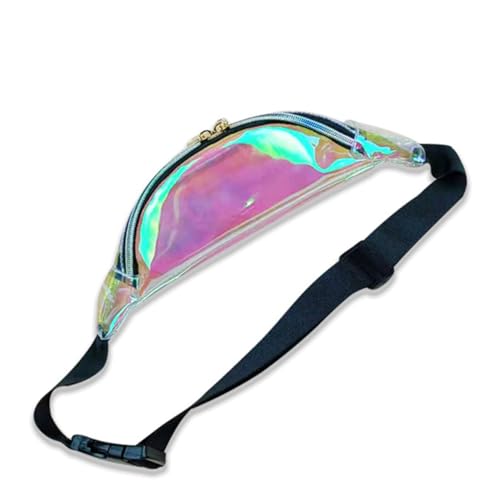 Garneck Transparente Hüfttasche Damen Holografisch PVC Bauchtasche Leichtgewichtige Sporttasche Vielseitige Gürteltasche für Reisen Fitness Alltag mit Optimaler Kapazität und Modischem von Garneck