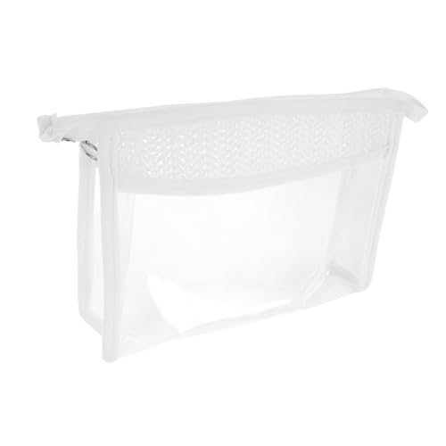 Garneck Transparente Kosmetiktasche Reise Kulturbeutel PVC Makeup Bag mit Doppelreißverschluss Leichtes Stabiles Material Praktisch für Damen Kleine Schminktasche für Handtasche von Garneck
