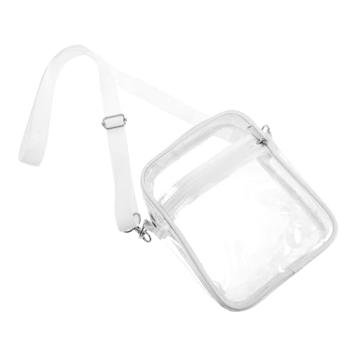 Garneck Transparente PVC Umhängetasche Damen Klein Verstellbarer Gurt Crossbody Tasche für Konzerte Sportevents Festivals Modische Durchsichtige Schultertasche von Garneck