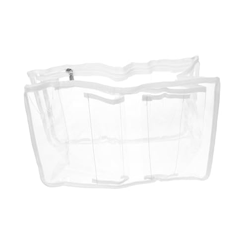 Garneck Transparente Strandtasche mit Trennfach PVC Verstärkte Aufbewahrungstasche für Strandutensilien Reise Make Up Tasche Klare Organizer Tasche für Badetasche und Geräumig von Garneck