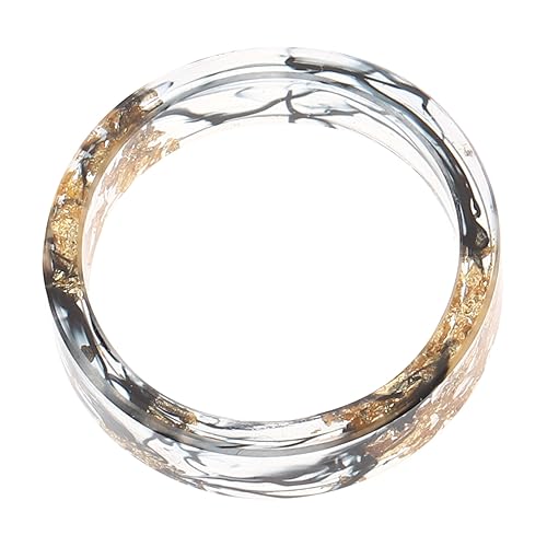 Garneck Transparenter Chunky Resin Ring mit Goldfolie Ästhetischer Stacking Ring für Frauen Handgemachter Schmuck für Garneck Transparenter Chunky Resin Ring mit Goldfolie Ästhetischer Stacking Ring für Frauen Handgemachter Schmuck für von Garneck