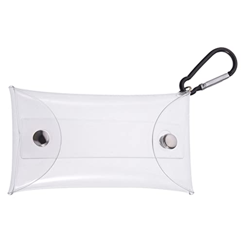 Garneck Transparentes Damen Münzfach mit Schlüsselhalter und Lippenstiftaufbewahrung Tragbare Durchsichtige Kosmetiktasche für Reisen Ohrhörer Karten und Bargeld Kompakte Reisegeldbörse von Garneck