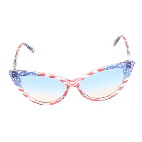 Garneck Triangular Cat Eye Sonnenbrille Damen Of July Party Zubehör Uv Schutz Langlebiges Pc Material Patriotic Brille für Unabhängigkeitstag Garneck Triangular Cat Eye Sonnenbrille Damen Of July Party Zubehör Uv Schutz Langlebiges Pc Material Patriotic Brille für Unabhängigkeitstag von Garneck