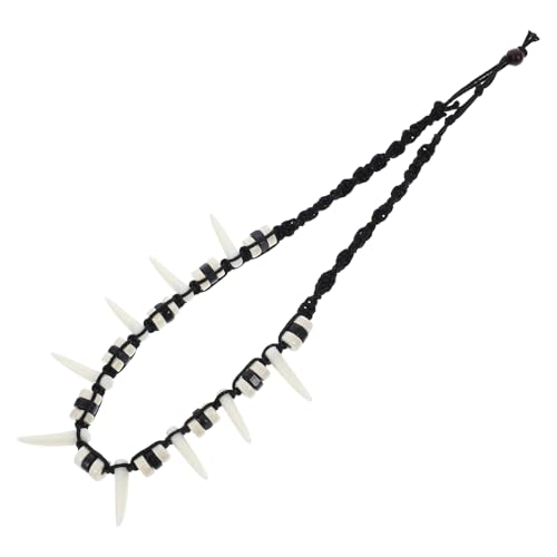 Garneck Zahn Anhänger Wolfskette Zahnanhänger Für Männer Wikinger Wolf Halskette Herren Schmuck Mit Künstlichem Wolfszahn Anhänger von Garneck