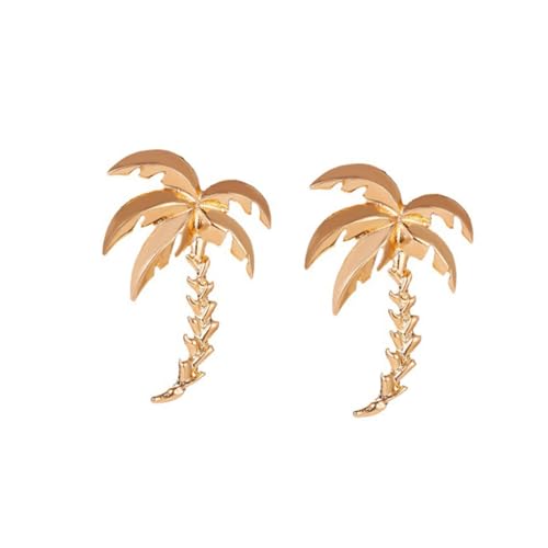 Garneck Tropische Kokosnuss ohrstecker Damen Sommer Strand Schmuck Kreatives Design Leicht Elegant für Party Alltag von Garneck