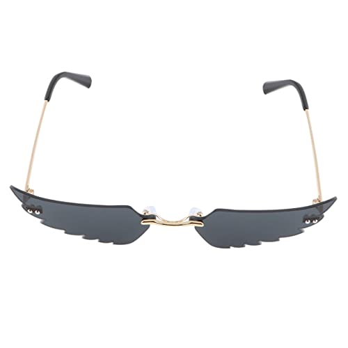 Garneck Unisex Sonnenbrille Mit Flügel-Design – UV-Schutz Feuer Flammen Perfekte Party Requisite Für Sommer Events Und Beach Partys Leichtes Kunststoffmaterial Stylisch Und von Garneck