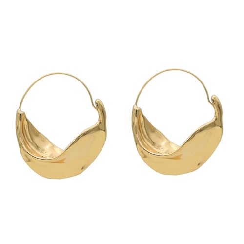 Garneck Unregelmäßige Metallblumen Ohrhänger Damen Statement ohrringe mit Korb design Modische Drop Earrings aus Langlebiger Legierung Elegante Ohrschmuck für Alltag und Besondere Anlässe von Garneck