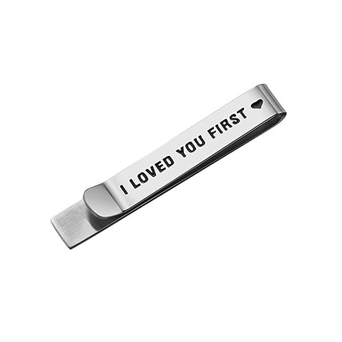 Garneck Vater der Braut Krawattenklammer Titanstahl Doppelseitig Gravierter Krawattenclip für Hochzeiten Leicht und Tragbar Geschenkidee für Vater Bräutigams von Garneck