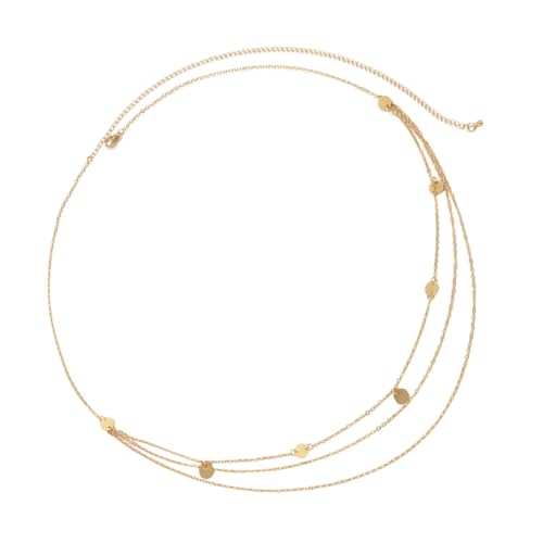 Garneck Verstellbare Goldfarbene Bauchkette Hüftkette für Damen Feiner Körperschmuck Wasserfeste Taillenkette Eleganter Bikini und Party Accessoire für Festivals und Besondere Anlässe von Garneck
