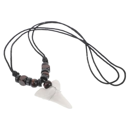 Garneck Verstellbare Shark Necklace mit Retro Boho Holzperlen Surfer Schmuck für Herren und Damen Strand Freundschaftskette im Vintage Stil Handmade Beach Party Accessoire Garneck Verstellbare Shark Necklace mit Retro Boho Holzperlen Surfer Schmuck für Herren und Damen Strand Freundschaftskette im Vintage Stil Handmade Beach Party Accessoire von Garneck