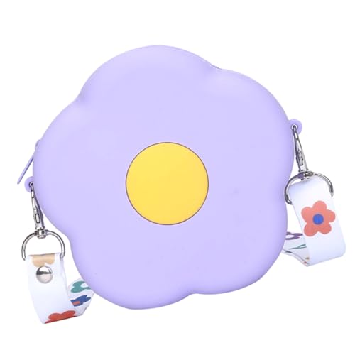 Garneck Verstellbare Umhängetasche Damen Kleine Silikon Blütenförmige Crossbody Bag Mit Verstellbarem Schultergurt Vielseitige Cartoon Geldbörse Für Geschenk von Garneck