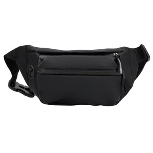 Garneck Verstellbare wasserdichte Herren Gürteltasche Diebstahlsicherer Crossbody Bauchtasche Praktische Outdoor Sport Schultertasche in Schwarz für Freizeit und Reisen von Garneck