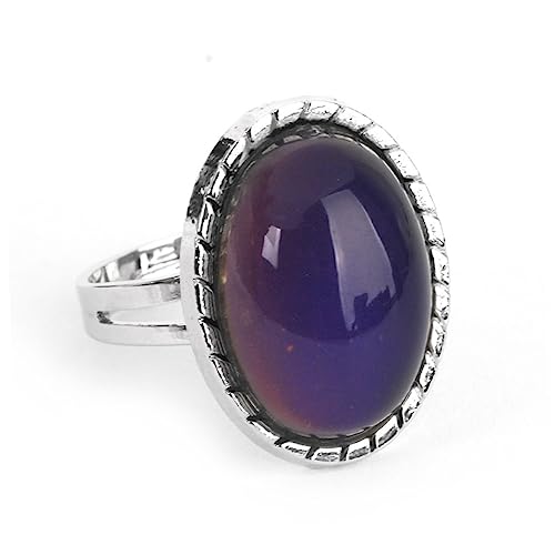 Garneck Verstellbarer Ovaler Farbwechsel Ring Unisex Modeschmuck Charmanter Stimmungsring für Damen und Herren Freundschaftsringe Garneck Verstellbarer Ovaler Farbwechsel Ring Unisex Modeschmuck Charmanter Stimmungsring für Damen und Herren Freundschaftsringe von Garneck