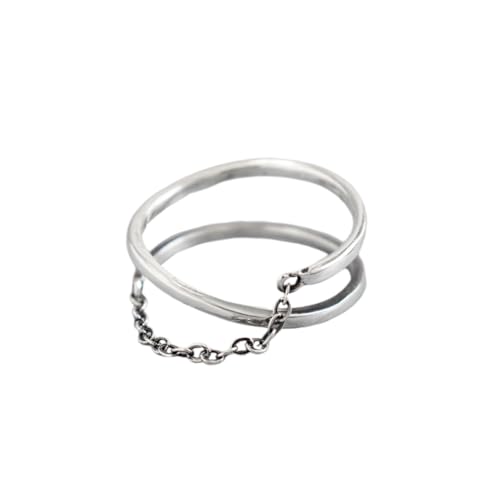 Garneck Verstellbarer Sterling Silber mit Vintage Kettendesign Minimalistischer Unisex fingerring für und Frauen Langlebiger Modeschmuck als Geschenk zu Besonderen Anlässen von Garneck