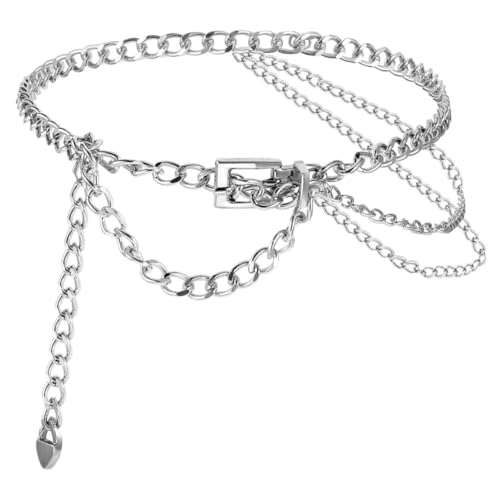 Garneck Kettengürtel Für Damen Taillenkette Aus Metall Bauchkettenschmuck Stylischer Gürtel Verstellbare Passt Zu Kleider Jeans Hosen Röcken von Garneck