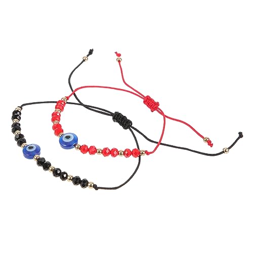 Garneck Verstellbares Evil Eye Armband für Geflochtenes Leichtes String Wristband Modisches Schmuckstück für Damen und Herren Passendes Partnerarmband für Alltag und Party von Garneck