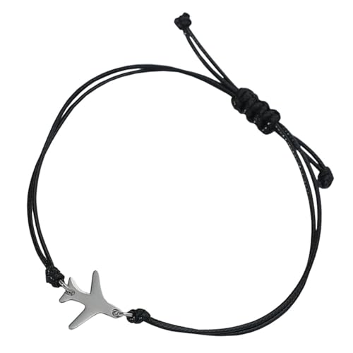 Garneck Verstellbares Flugzeug Armband Herren Geflochtenes Handgelenk Schmuck Freundschaftsgeschenk Für Piloten Und Flugzeugfans von Garneck