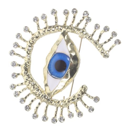 Garneck Vintage Auge Brosche mit Strasssteinen Dekorativer Leichter Lapel Pin Rostfrei und Elegant Modisches Accessoire für Jacken Hüte Rucksäcke und Besondere Anlässe Blau von Garneck