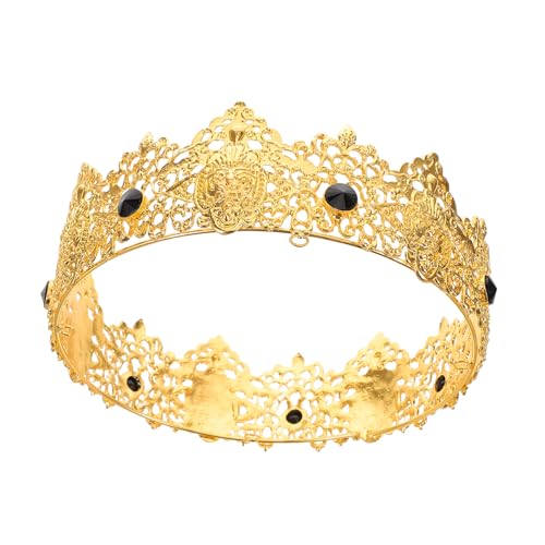 Garneck Vintage Barock Krone für Männer und Frauen Elegantes Haarband für Geburtstagsfeiern und Kostümpartys Universelles Design Stilvolles Accessoire für Prinzessinnen und von Garneck