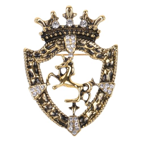 Garneck Vintage Brosche Herren Anstecknadel Kronenform Barock Stil Schmuckaccessoire für Anzüge Hochzeit Party Alltag Filigraner Strass Schmuck Leicht und Vielseitig Einsetzbar von Garneck