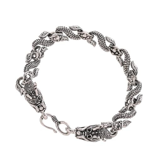 Garneck Vintage Dragon Armband aus Metall für Herren Doppelte Drachenkopf Gravur Robustes Modisches Schmuckstück für Alltag Party und Besondere Anlässe zu Vatertag und Geburtstag von Garneck