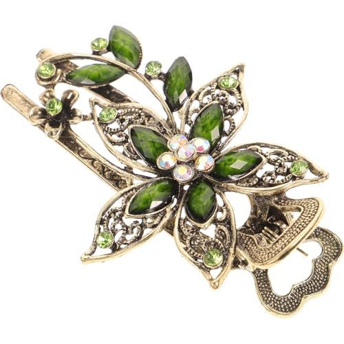 Garneck Haarspangen Mit Vintage-blumen-kristallen Haarspangen Haar-accessoire Petal Haarspange Aus Legierung Und 3A Kristal Für Damen Für Abschlussbälle Und Hochzeiten von Garneck