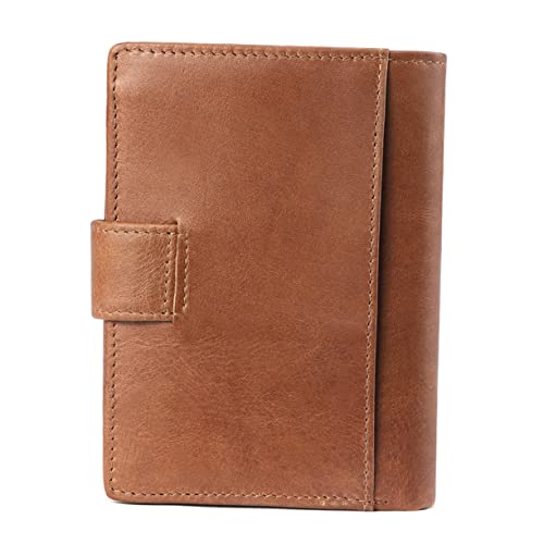 Garneck Vintage Herren Geldbörse Echtem Multifunktionale RFID Geschützte Geldbörse mit Münzfach Kartenhalter und Großer Kapazität für Alltag und Besondere Anlässe Hellbraun von Garneck