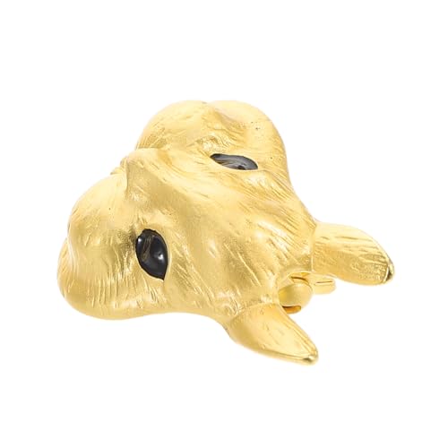 Garneck Vintage Kaninchen Brosche Goldplattiert Relief Design Chubby Rabbit Anstecknadel Tier Schmuck für Damen Hochwertige Elegant Geschenkidee von Garneck