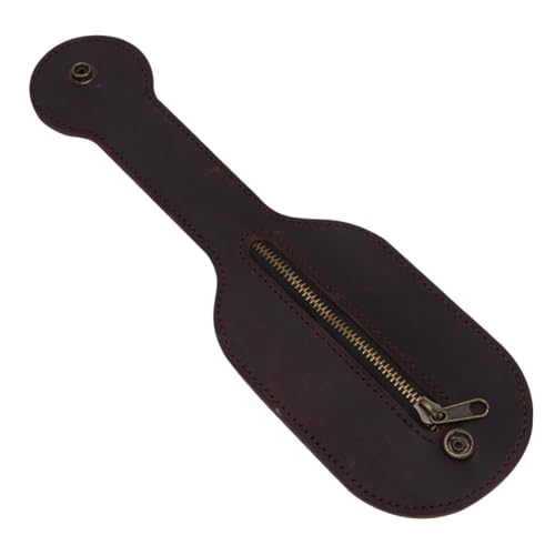 Garneck Vintage Münzbörse Geldbeutel Gefaltet mit Reißverschluss Robuste Taillen hänge geldbörse für Damen und Herren Handliche Münzaufbewahrung für Alltag Shopping und Reise Kaffee braun von Garneck