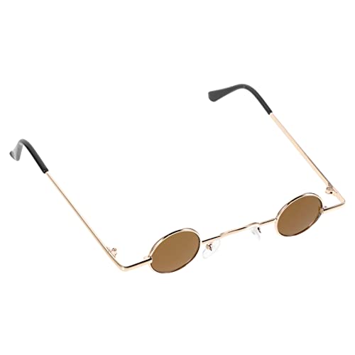 Garneck Vintage Runde Sonnenbrille Klein Kompakt Leicht PC Metallrahmen Modisch Hip Hop Party Brille Unisex für Outdoor Cosplay Karneval Garneck Vintage Runde Sonnenbrille Klein Kompakt Leicht PC Metallrahmen Modisch Hip Hop Party Brille Unisex für Outdoor Cosplay Karneval von Garneck