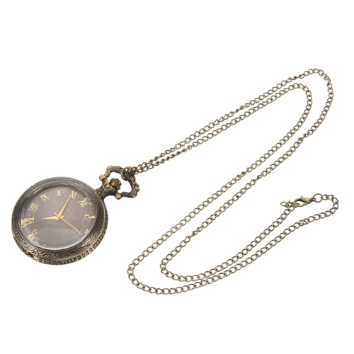 Garneck Vintage Taschenuhr mit Römischen Ziffern Robuste Herren Damen Uhr im Ägyptischen Retro Stil Langlebige Quarzuhr für Geburtstag Hochzeit Muttertag von Garneck