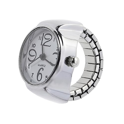 Garneck Herren Digitaluhren Uhren Für Männer Digital Digitaluhren Für Damen Elastischer Bandfinger Vintage Ringuhr Digitaluhr Für Frauen Rote Uhren Für Herren Jahrgang Weiß Antiquität Mann von Garneck