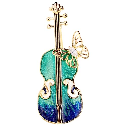 Garneck Violine Brosche für Damen Metall Geigenanstecknadel Vintage Hutnadel Dekoration für Kleidung und Schals Musik Instrument Brosche von Garneck