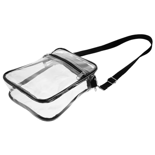 Garneck Wasserdichte Große Transparente Crossbody Tasche aus PVC Multifunktionale Umhängetasche für Strand Einkaufen Dokumente Leichte Strapazierfähige Handtasche für Damen von Garneck