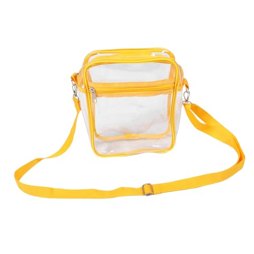 Garneck Wasserdichte Transparente Crossbody Bag aus Strapazierfähigem PVC mit Verstellbarem Schultergurt Vielseitige Umhängetasche für Stadion Fitness Arbeit und Reisen Leicht und Kompakt von Garneck