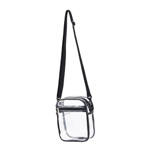 Garneck Wasserdichte Transparente Crossbody Tasche PVC Strapazierfähig Vielseitig für Alltag Shopping Reise Kleine Umhängetasche Geldbörse Handyfach von Garneck