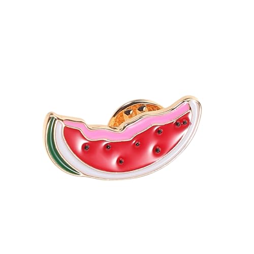 Garneck Niedliche Wassermelonen Brosche Metall Anstecknadel für Damen Sommer Accessoire für Kleidung und Taschen Kreative Frucht Dekoration Langlebig und Stilvoll von Garneck