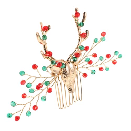 Garneck Weihnachtlicher Haarkamm Damen mit Strass Festliches Haarschmuck Accessoire für Weihnachten Hochzeiten und Partys Robustes Material Geeignet für Verschiedene Frisuren von Garneck