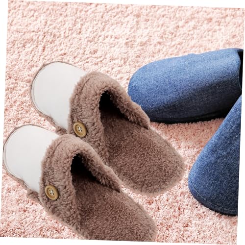 Garneck Weiche Warme Innenfutter für Hausschuhe und Clogs Rutschfestes Winter futter Herausnehmbar Plüsch innensohle für Damen sandalen Schuhe Gemütlich und Sicher Kaffeebraun von Garneck