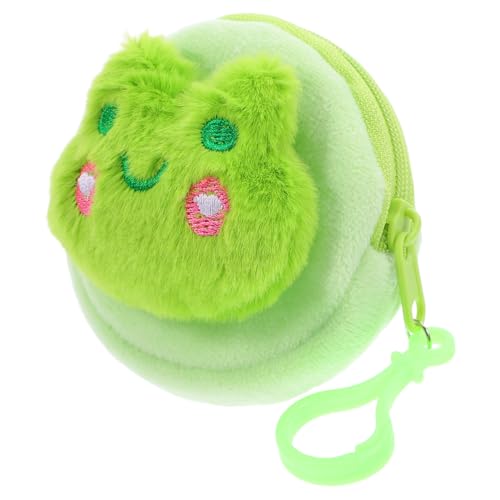 Garneck Weiches Plüsch ohrhörer etui Frosch Cartoon Münzbeutel Kleine Tragbare Geldbörse Für Mädchen Schlüssel Münzen Ohrhörer Organizer Niedliches Tier Design Multifunktionale von Garneck