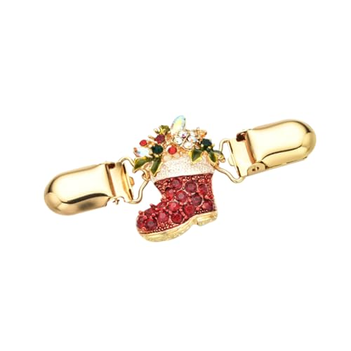 Garneck Weihnachtlicher Pullover Clip Langlebiger Legierung Rutschfester Cardigan und Schalhalter Festlicher Schmuck für Damen für Party Arbeit und Alltag von Garneck