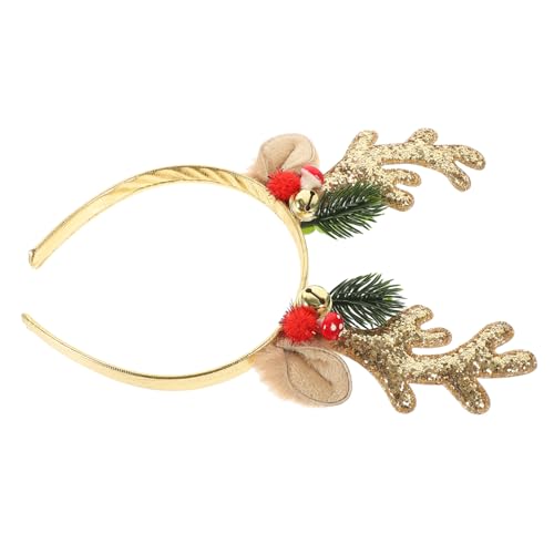 Garneck Weihnachtliches Rentier Geweih Haarreif mit Glöckchen Lustiger Kopfschmuck für Erwachsene für Weihnachtsfeiern und Rollenspiele Leicht und Bequem Sorgt für Festliche von Garneck