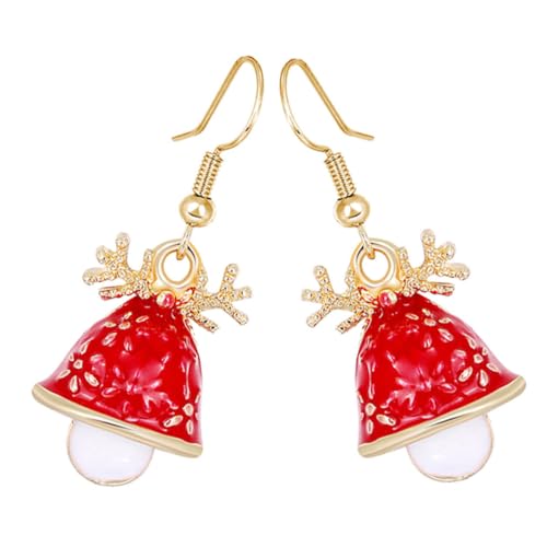 Garneck Weihnachts Ohrhänger mit Niedlichem Weihnachtsmützen Design Langlebiges Legierungsmaterial Farbecht Angenehm zu Tragen Geschenkidee für Damen und Festliche Anlässe von Garneck