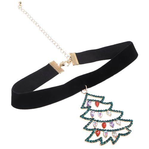 Garneck Weihnachtsbaum Anhänger Halskette mit Strass Eleganter Weihnachtsbaumschmuck für Damen und Jugendliche Vielseitiger Schmuck und Deko Perfektes zu Weihnachten von Garneck