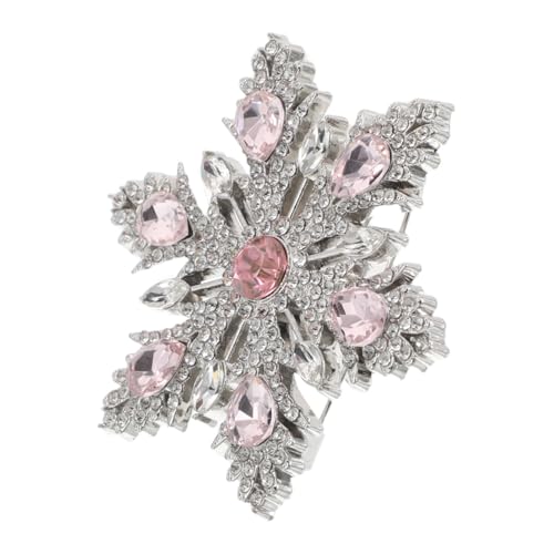 Garneck Weihnachtsbrosche Schneeflocke Strass Anstecknadel Damen Leicht Elegant Vielseitig für Jacken Mäntel Hemden Winteraccessoire von Garneck