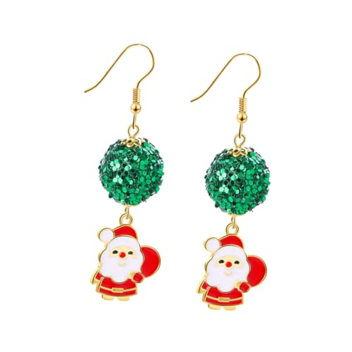 Garneck Weihnachtsohrringe Damen Kreatives Tropfen Design Legierte Schmuckanhänger Modisch Süß Festlich für Weihnachtsfeier und Attraktive Party Accessoires für Frauen Mädchen von Garneck