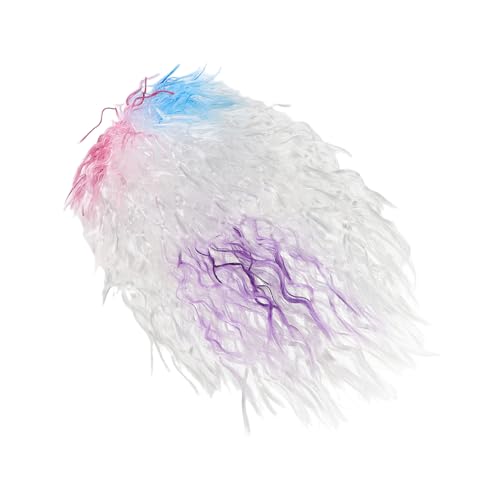 Garneck Weiße Punk Perücke Herren Rocker Stil Wiederverwendbar Modisch Vielseitig für Party Cosplay Kostüm von Garneck