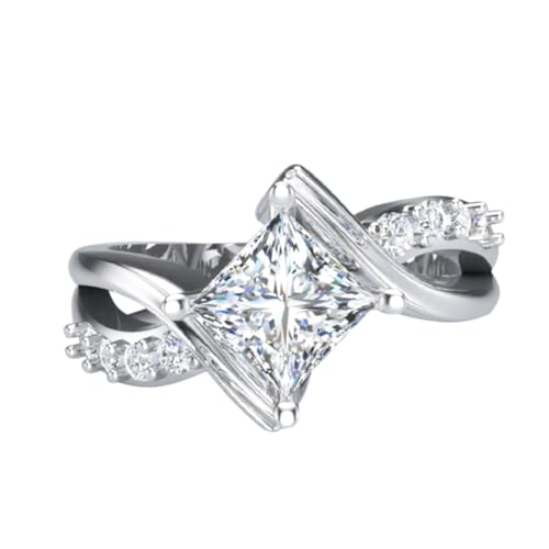 Garneck Ring Unisex Eleganter Fingerring Weiß Größe 8 Fingeraccessoires für Damen und Herren Stimmungsvolle Fingerdekoration für Besondere Anlässe von Garneck